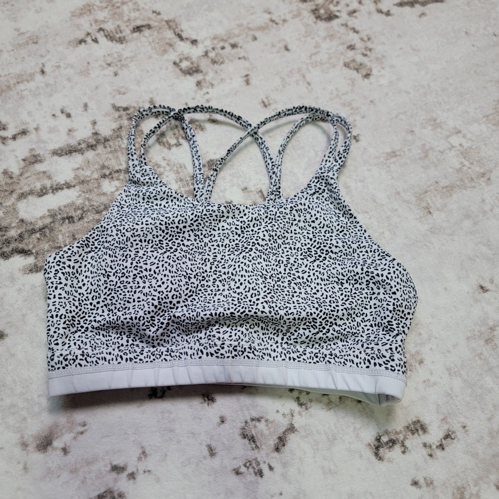 Allfenix sports bra size small leopard cardio compression